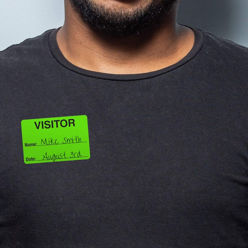 SBlabels Green Visitor Pass / 500 Fluorescent Green Visitor Identification Stickers / 2" x 3" Hall Pass Labels/Made in The USA - Image 5